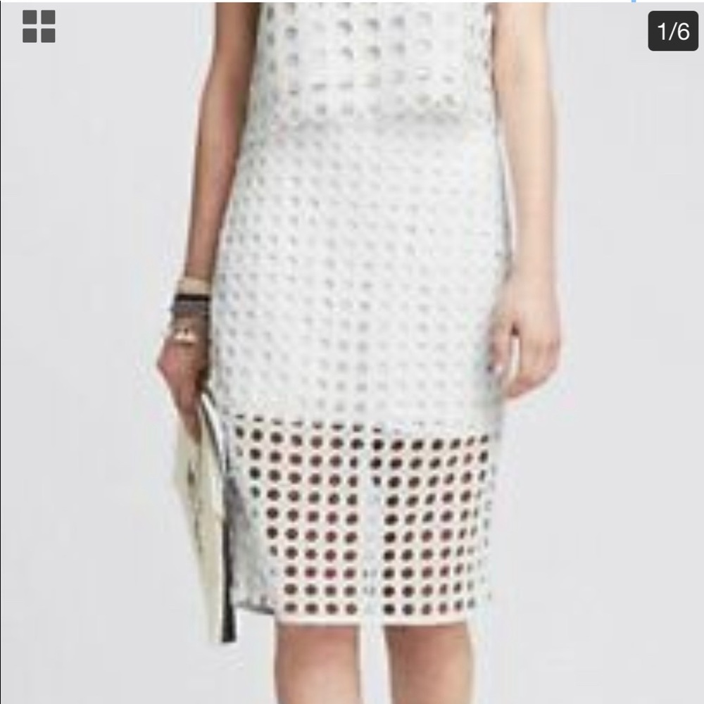 Banana republic lace pencil skirt
